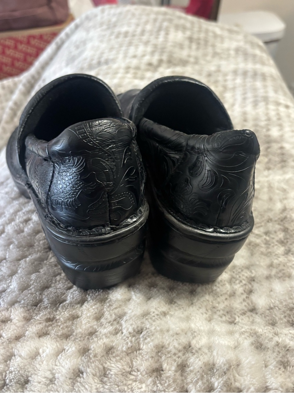 Embossed Leather Clogs - Picture 5 of 7